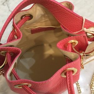 Anna Paola Bags | Anna Paola Italian Made Pink Leather Bucket Bag